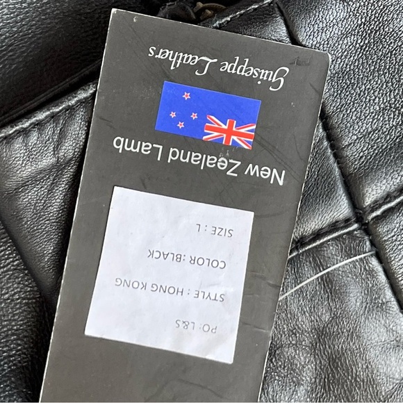 GUISEPPE leather Motorcycle black jacket - Picture 5 of 14